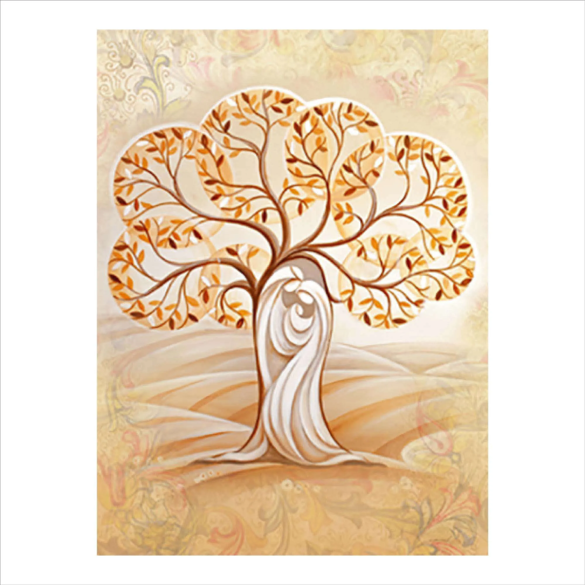 Quadretto Telato Albero Della Vita